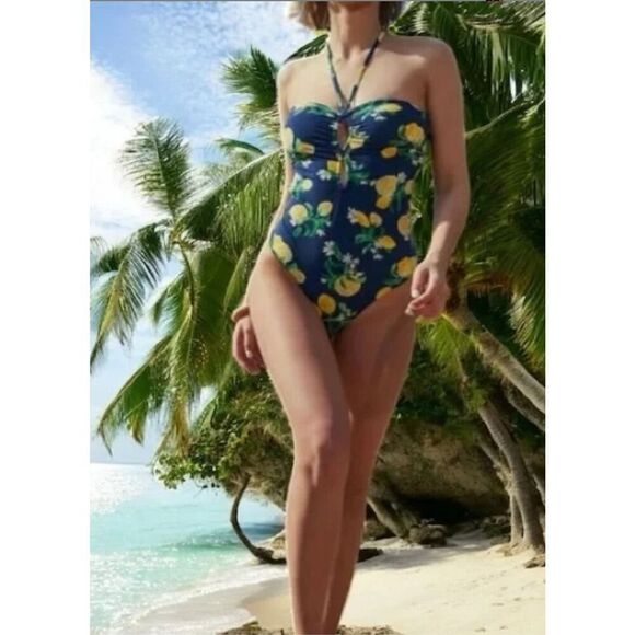 New. WET L.A lemon navy swimsuit. Medium - Picture 12 of 12